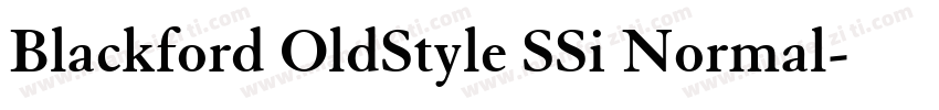 Blackford OldStyle SSi Normal字体转换